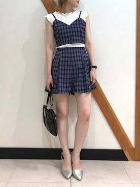 「archives（アルシーヴ）のアイテム（シューズ）」を使った、あっちゃんさん（レディース・155cm）の夏コーディネート