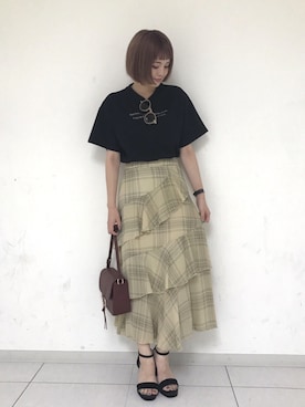 「archives（アルシーヴ）のアイテム（シューズ）」を使った、あっちゃんさん（レディース・155cm）の夏コーディネート