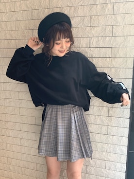 「archives（アルシーヴ）のアイテム（ハンチング/ベレー帽）」を使った、あっちゃんさん（レディース・156cm）の春コーディネート