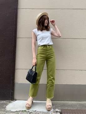「archives（アルシーヴ）のアイテム（帽子）」を使った、あっちゃんさん（レディース・156cm）の夏コーディネート