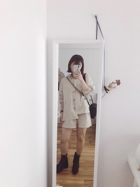 「SLOBE citron.（スローブシトロン）のアイテム（ブルゾン）」を使った、momokaさん（レディース・153cm）の冬コーディネート