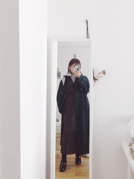 「Steven Alan（スティーブンアラン）のアイテム（ワンピース/ドレス）」を使った、momokaさん（レディース・153cm）の冬コーディネート
