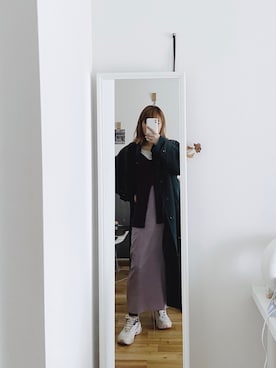 「アイテム（ステンカラーコート）」を使った、momokaさん（レディース・153cm・20代）の冬コーディネート
