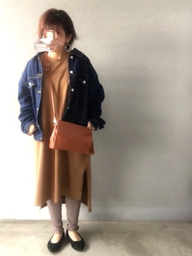 「レギンスコーデ」｜「アイテム（ジャケット/アウター）」を使った、maaakiiiiyさん（レディース・155cm）の春コーディネート