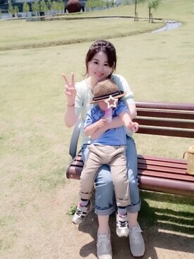 「L'EST ROSE（レストローズ）のアイテム（トップス）」を使った、YURIさん（レディース・160cm）の春コーディネート