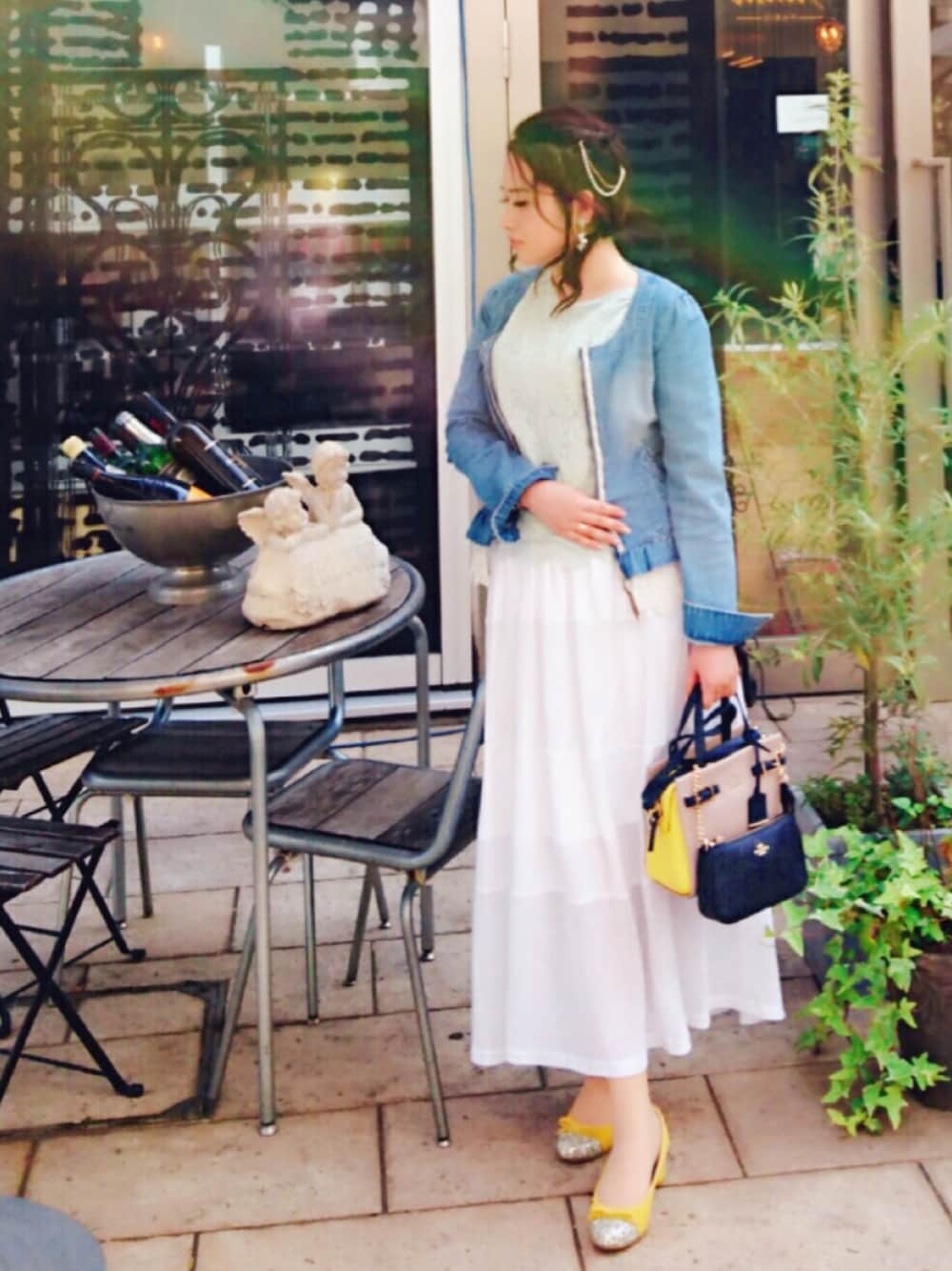L'EST ROSEのデニムジャケットを使った人気ファッション