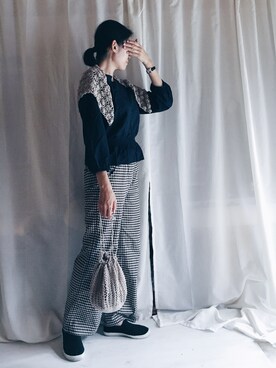 「UNIQLOコーデ」｜「アイテム（スリッポン）」を使った、Yukaさん（レディース・166cm）の秋コーディネート