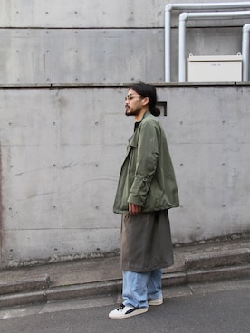 「KURO（クロ）のアイテム」を使った、DAYAMA73さん（メンズ・170cm）の春コーディネート