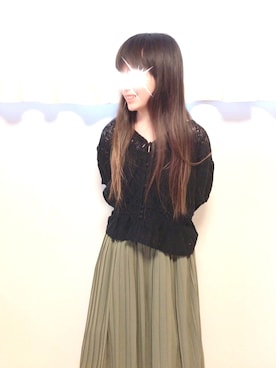 「LOVETOXIC（ラブトキシック）のアイテム（その他パンツ、グリーン系）」を使った、saku＊さん（キッズ）の春コーディネート