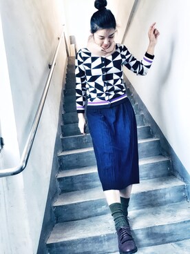 「Lily（リリイ）のアイテム」を使った、milamiumiuさん（レディース・160cm）の冬コーディネート