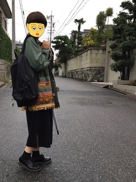 「Dr. Martens（ドクターマーチン）のDr.Martens (ドクターマーチン)/1461 3EYE GIBSON SHOES（その他シューズ）」を使った、TAKEさん（レディース・156cm）の秋コーディネート