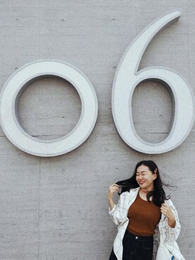 「5（ファイブ）のアイテム（トップス）」を使った、米寶さん（レディース・160cm）の春コーディネート