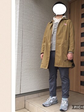 「スラックスパンツ」｜「アイテム（その他アウター）」を使った、HaruFumiさん（メンズ・170cm）の春コーディネート