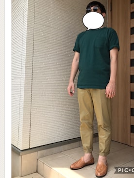 「CHAMULA（チャムラ）のアイテム（サンダル）」を使った、HaruFumiさん（メンズ・170cm）の夏コーディネート