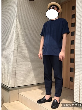 「CHAMULA（チャムラ）のアイテム（スリッポン）」を使った、HaruFumiさん（メンズ・170cm）の夏コーディネート