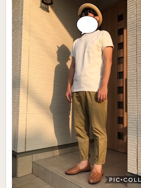 「CHAMULA（チャムラ）のアイテム（サンダル）」を使った、HaruFumiさん（メンズ・170cm）の夏コーディネート