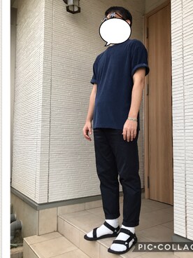 「アイテム（バングル/リストバンド）」を使った、HaruFumiさん（メンズ・170cm）の秋コーディネート
