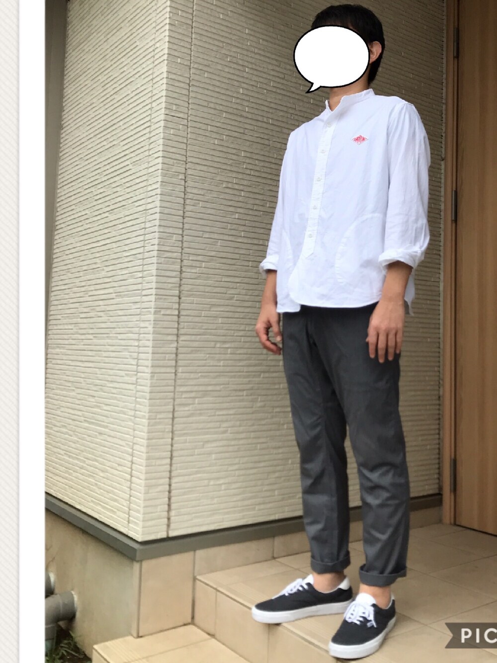 HaruFumiさんの「長袖バンドカラーシャツ YOX MEN（DANTON）」を使ったコーディネート