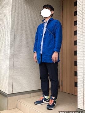 「スラックスパンツ」｜「アイテム（その他アウター）」を使った、HaruFumiさん（メンズ・170cm）の秋コーディネート