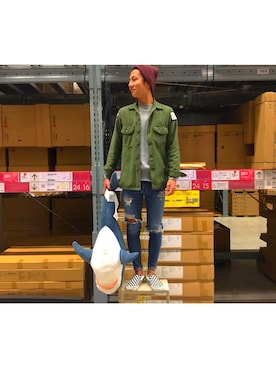 「OLD NAVY（オールドネイビー）のアイテム（帽子）」を使った、ŦÄĨḾÜさん（メンズ・170cm）の夏コーディネート
