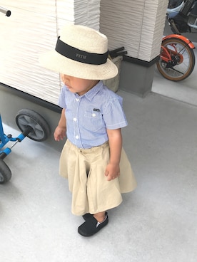 「abcd（ナシ）のアイテム（シューズ）」を使った、me-☆i-さん（キッズ・90cm）の夏コーディネート