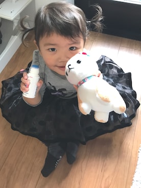 「アイテム（スカート）」を使った、me-☆i-さん（キッズ・90cm）の秋コーディネート