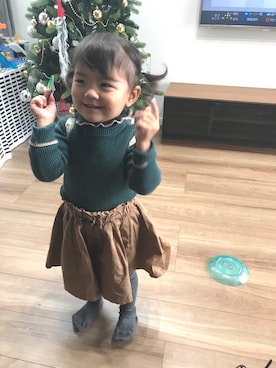 「アイテム（スカート）」を使った、me-☆i-さん（キッズ・90cm）の秋コーディネート