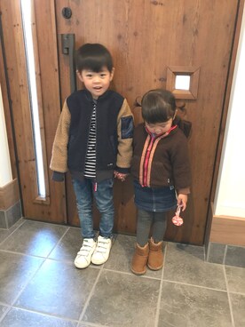 「アイテム（スカート）」を使った、me-☆i-さん（キッズ・100cm）の冬コーディネート
