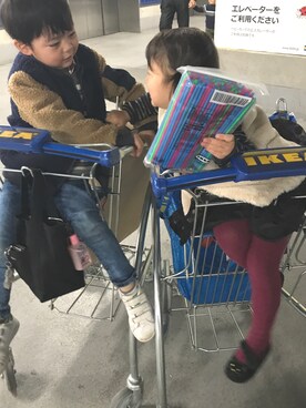 「アイテム（スカート）」を使った、me-☆i-さん（キッズ・100cm）の冬コーディネート