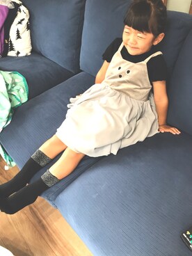 「アイテム（ワンピース/ドレス）」を使った、me-☆i-さん（キッズ・100cm）の秋コーディネート