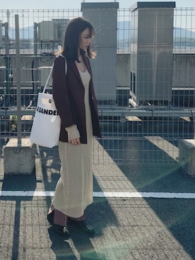 「シースルーワンピース」｜「アイテム（ジャケット/アウター）」を使った、ことちぴさん（レディース・159cm）の春コーディネート