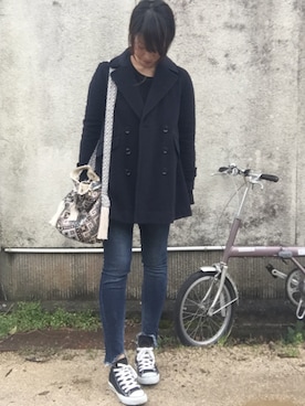 「FLORENT（フローレント）のアイテム（ジャケット/アウター）」を使った、haru?さん（レディース・165cm）の冬コーディネート