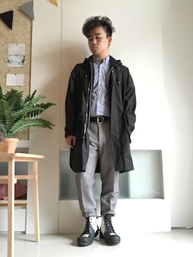 「wip（ウィップ）のアイテム（ジャケット/アウター）」を使った、林宜弘さん（メンズ・165cm）の春コーディネート