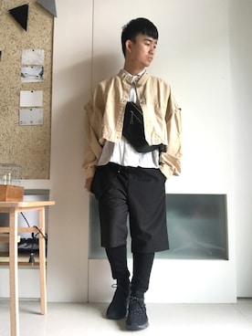 「McVingのアイテム」を使った、林宜弘さん（メンズ・165cm）の秋コーディネート