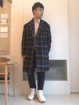 「PUMA thunder spectra」｜林宜弘さん（メンズ・165cm）の冬コーディネート