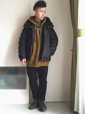 「Down Jacket 」｜林宜弘さん（メンズ・165cm）の春コーディネート