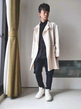 「PUMA thunder spectra」｜林宜弘さん（メンズ・165cm）の春コーディネート