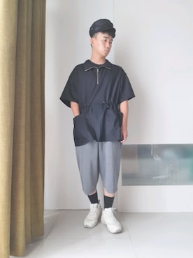 「PUMA thunder spectra」｜林宜弘さん（メンズ・165cm）の夏コーディネート