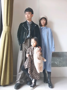 「ridersjacket」｜林宜弘さん（メンズ・165cm）の冬コーディネート