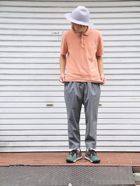 「ALLEGE（アレッジ）のアイテム（ハット）」を使った、TsukasaKanamaruさん（メンズ・168cm）の夏コーディネート