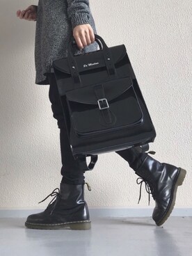 Dr Martens Black Leather Backpack - WEAR