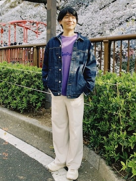 「URBAN RESEARCH（アーバンリサーチ）のアイテム（デニムジャケット）」を使った、tomoyukiさん（メンズ・168cm）の春コーディネート