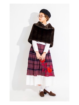 「DRIES VAN NOTEN（ドリスヴァンノッテン）のアイテム（スカート）」を使った、PLAYFULさん（レディース・157cm）の冬コーディネート