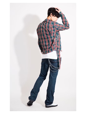 「plaid」｜「アイテム（ジャケット/アウター）」を使った、PLAYFULさん（メンズ・183cm）の冬コーディネート