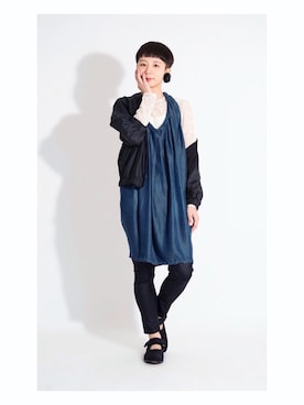 「united bamboo（ユナイテッドバンブー）のアイテム」を使った、PLAYFULさん（レディース・157cm）の春コーディネート