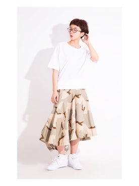 「JUNYA WATANABE COMME des GARCONS（ジュンヤワタナベコムデギャルソン）のアイテム（スカート）」を使った、PLAYFULさん（レディース・157cm）の夏コーディネート