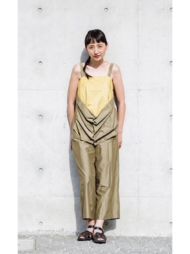 「SET UP」｜「アイテム（サンダル）」を使った、PLAYFULさん（レディース・176cm）の夏コーディネート