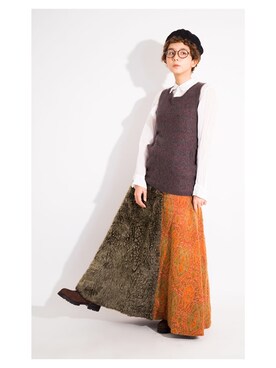 「tricot COMME des GARCONS（トリココムデギャルソン）のアイテム（ブーツ）」を使った、PLAYFULさん（レディース・158cm）の秋コーディネート