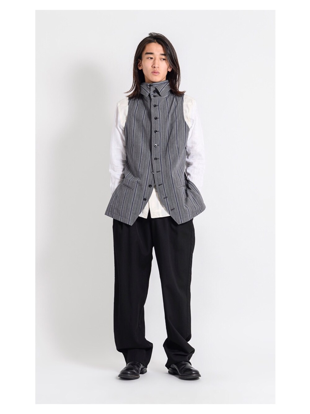 Yohji Yamamoto POUR HOMMEのスーツベストを使った人気ファッション