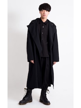 「Yohji Yamamoto POUR HOMME（ヨウジヤマモトプールオム）のアイテム（その他アウター）」を使った、PLAYFULさん（メンズ・172cm）の秋コーディネート